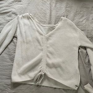 White reversed sweater